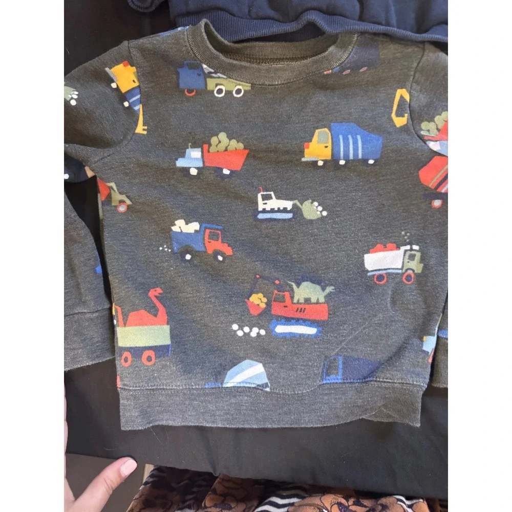 Carter's Garanimals Toddler Boys 24M Dino Construction Hoodie Sweatshirt Lot 4pc